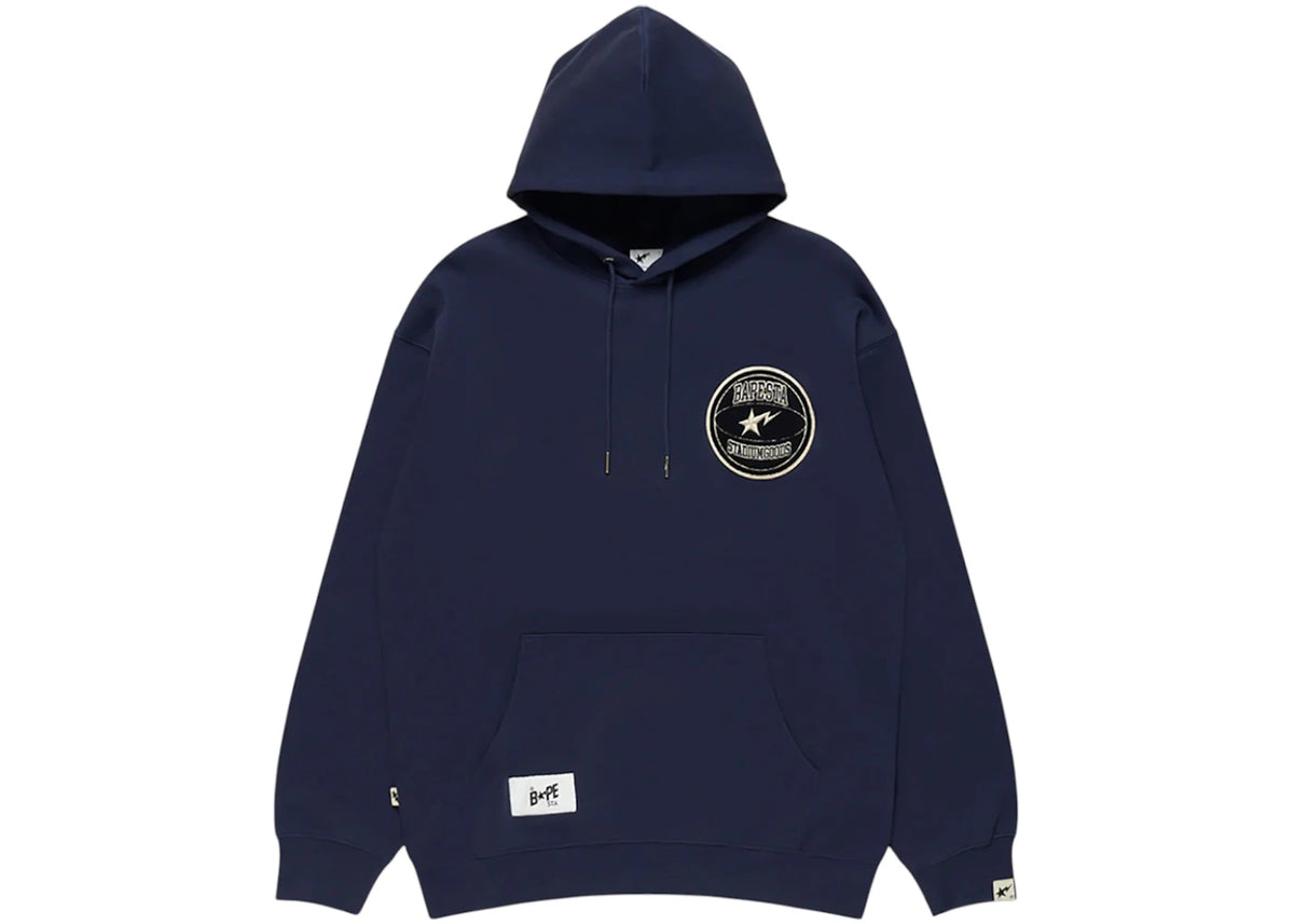 BAPE x Stadium Goods Fleece Pullover Hoodie Navy - vue 360