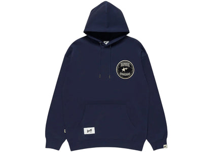 BAPE x Stadium Goods Fleece Pullover Hoodie Navy - apparel view 2