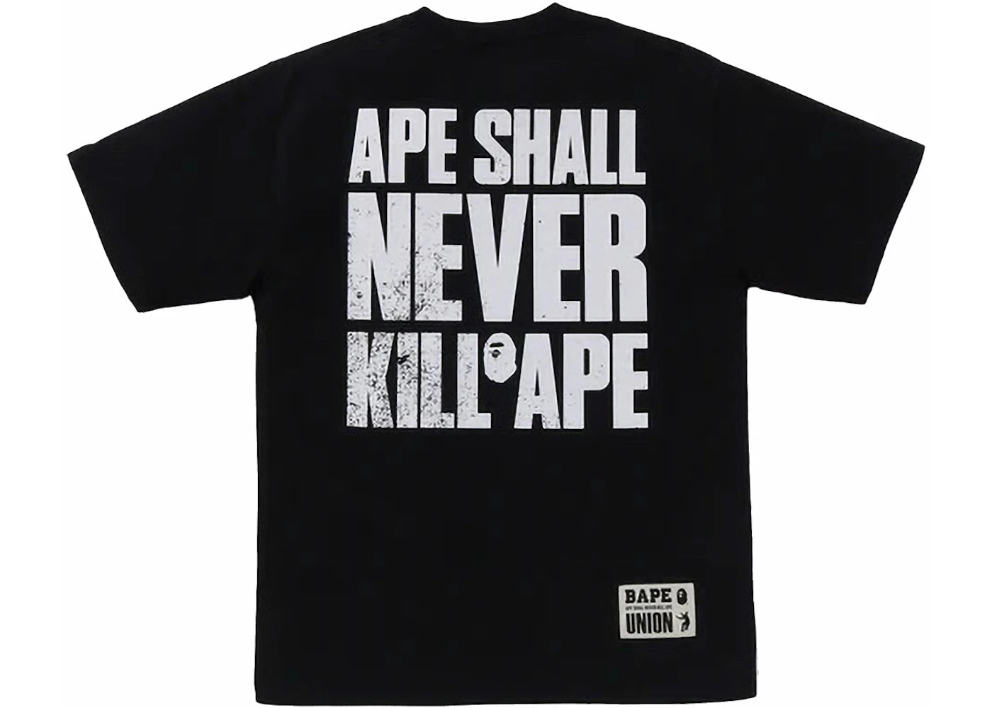 BAPE x Union Pigment Dyed Sta Tee Black - vue secondaire B