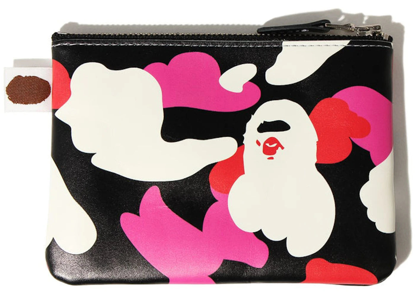 BAPE x VOGUE ABC Camo Leather Pouch Black Pink White - vue secondaire B