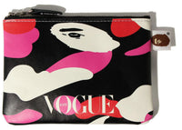 BAPE x VOGUE ABC Camo Leather Pouch Black Pink White