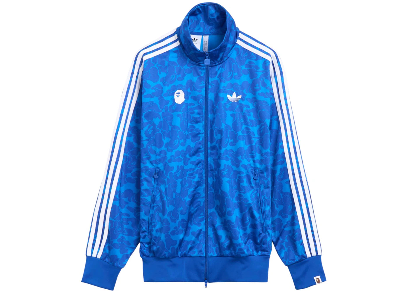 BAPE x adidas All Over Print SSTR Track Jacket Blue - vue 360