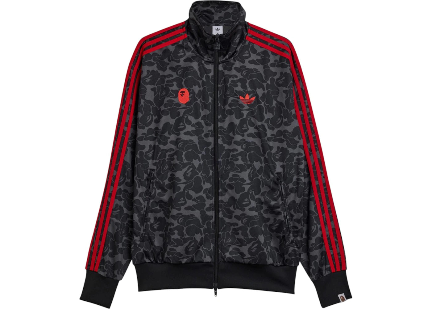 BAPE x adidas All Over Print SSTR Track Top Black - vue 360