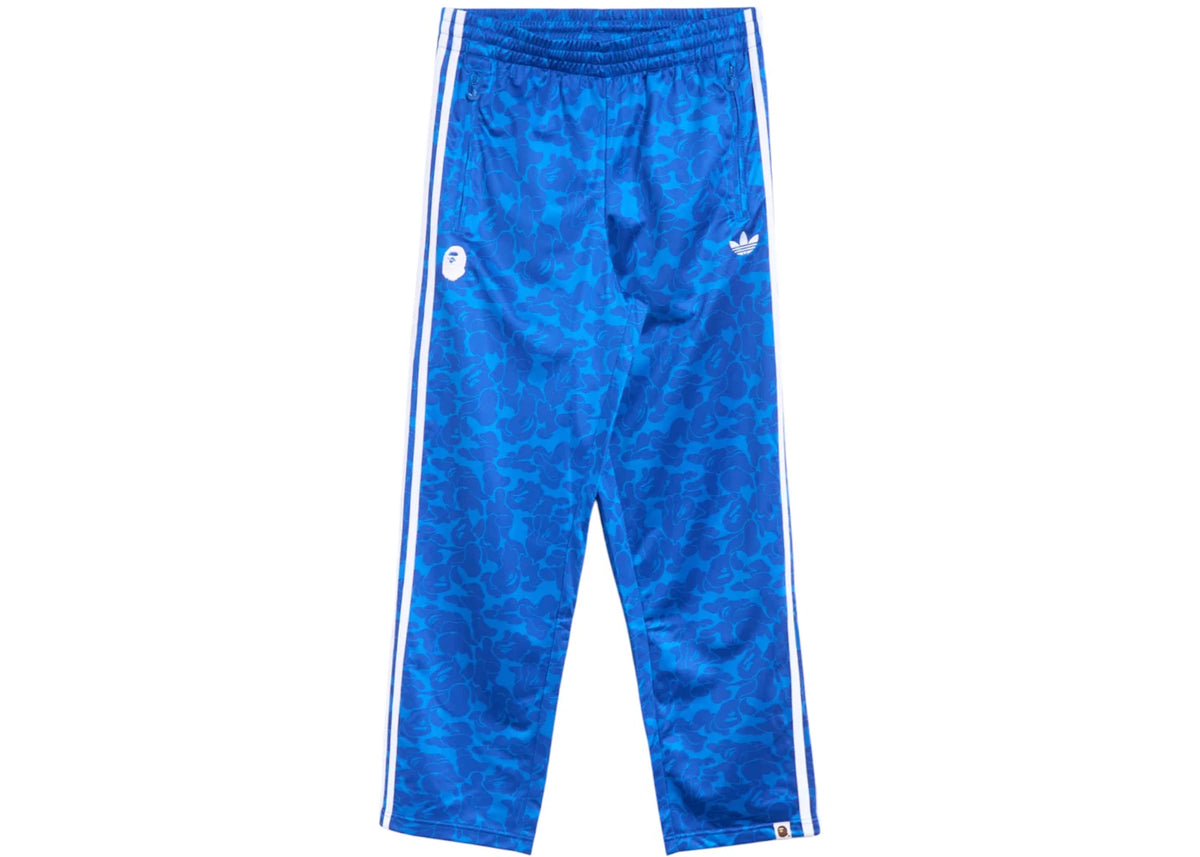 BAPE x adidas All Over Print Track Pants Blue - vue 360