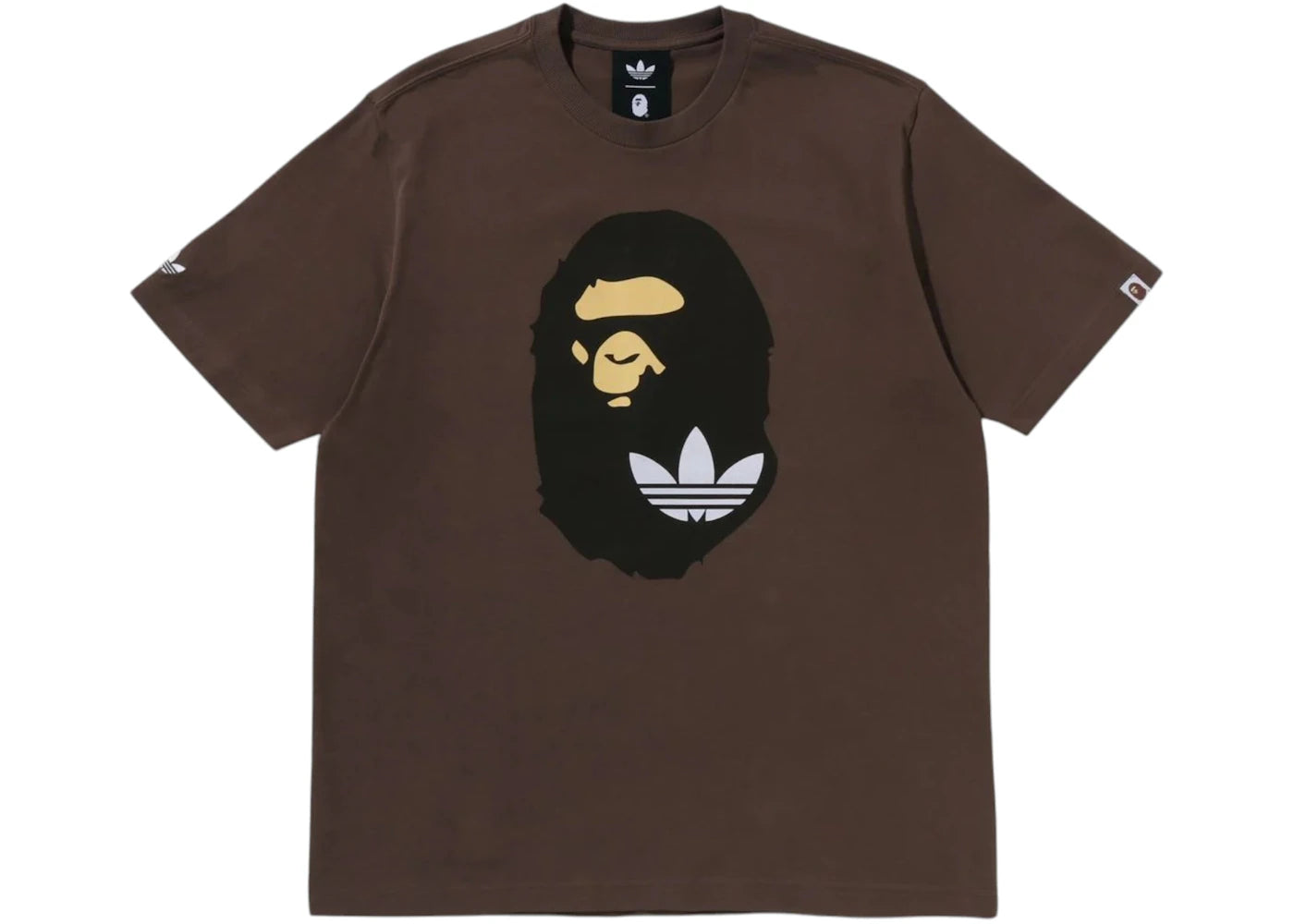 BAPE x adidas Ape Head Tee Brown - vue secondaire A