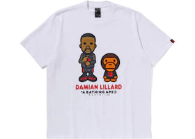 BAPE x adidas Dame Baby Milo Tee White - vue 360