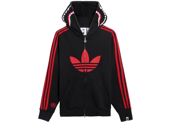 BAPE x adidas Shark Fleece Full Zip Hoodie Black sneakers - authentic BAPE shoes