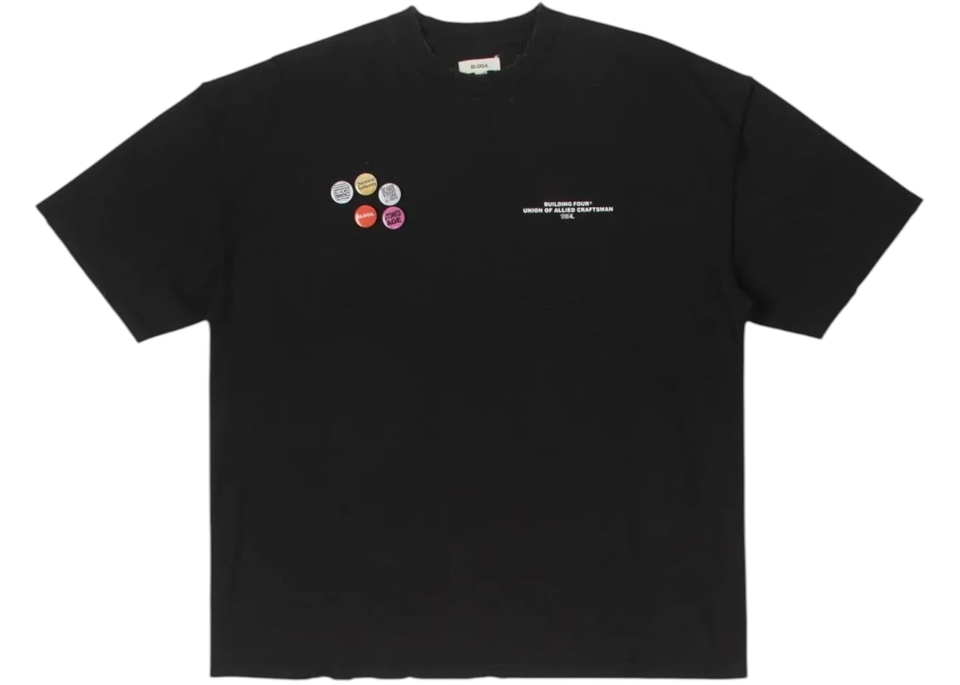 BLDG4 Piza S/S Knit T-shirt Black - vue secondaire A