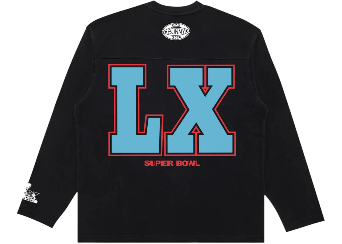 Bad Bunny x Super Tazon NFL L/S T-shirt Black - vue secondaire B