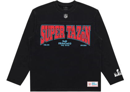 Bad Bunny x Super Tazon NFL L/S T-shirt Black - apparel view 2
