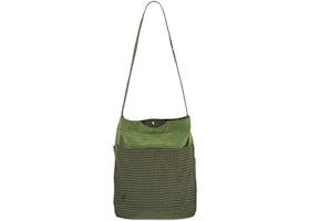 Bad Bunny x Zara Fabric Shoulder Shopper Bag Green - vue 360