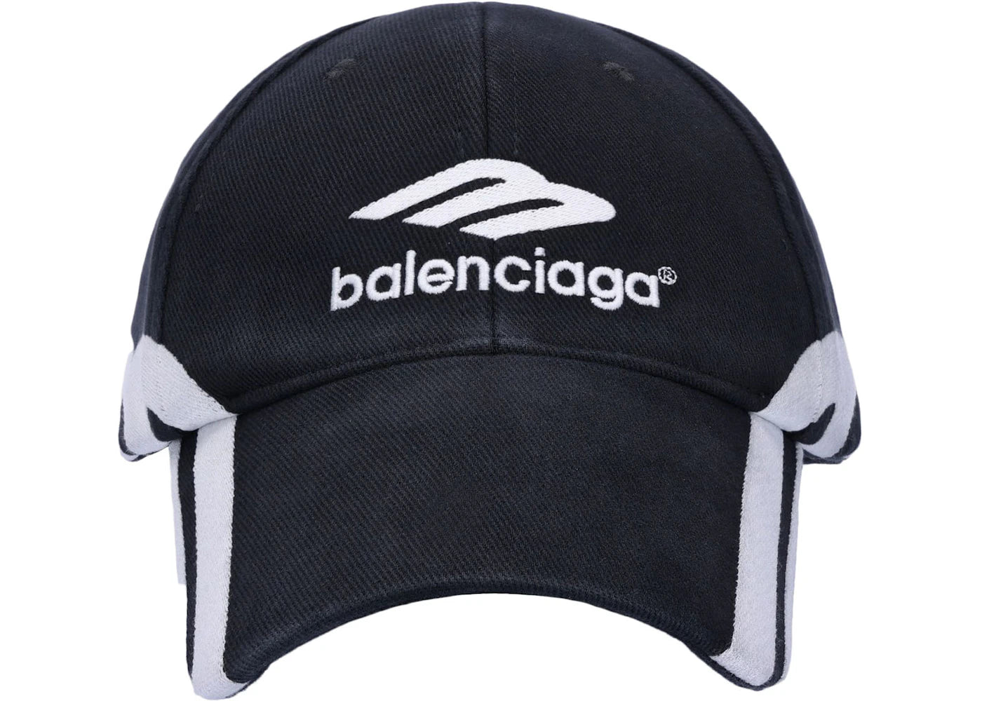 Balenciaga 3B Sports Icon Cap Black/White - vue secondaire A