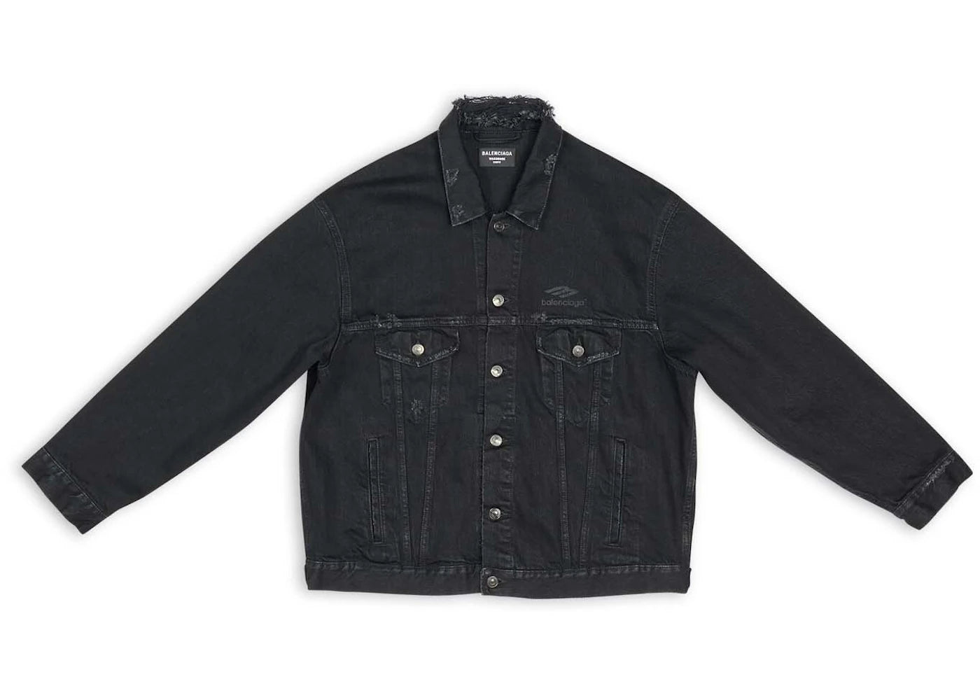 Balenciaga 3B Sports Icon Large Fit Jacket Black - vue secondaire A