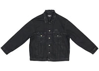 Balenciaga 3B Sports Icon Large Fit Japanese Denim Jacket Black/Black Logo