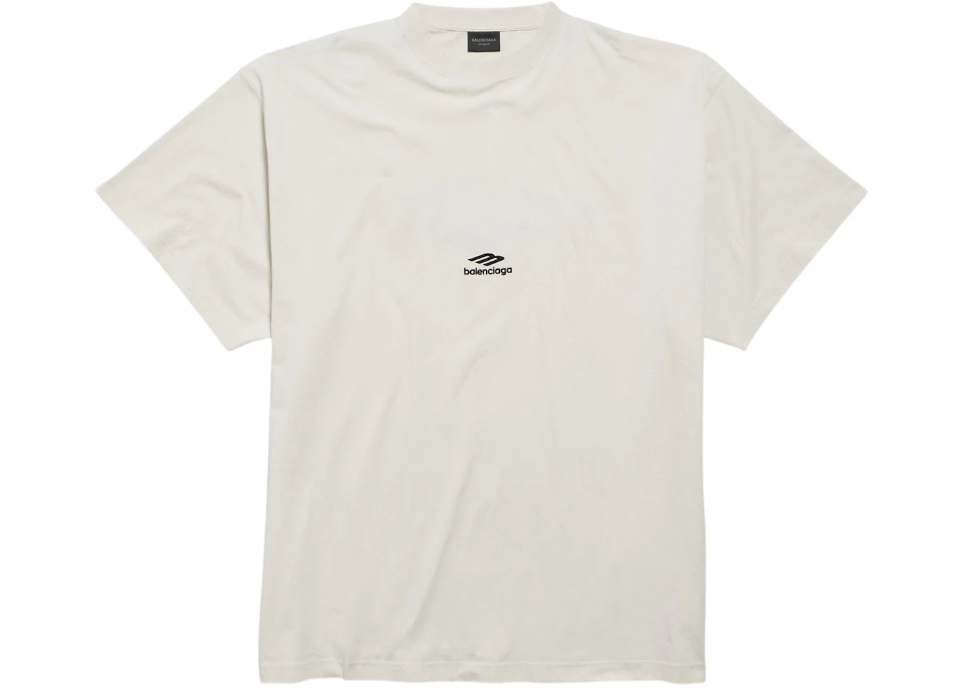 Balenciaga 3B Sports Icon Oversized T-Shirt Chalky White/Black - vue secondaire A