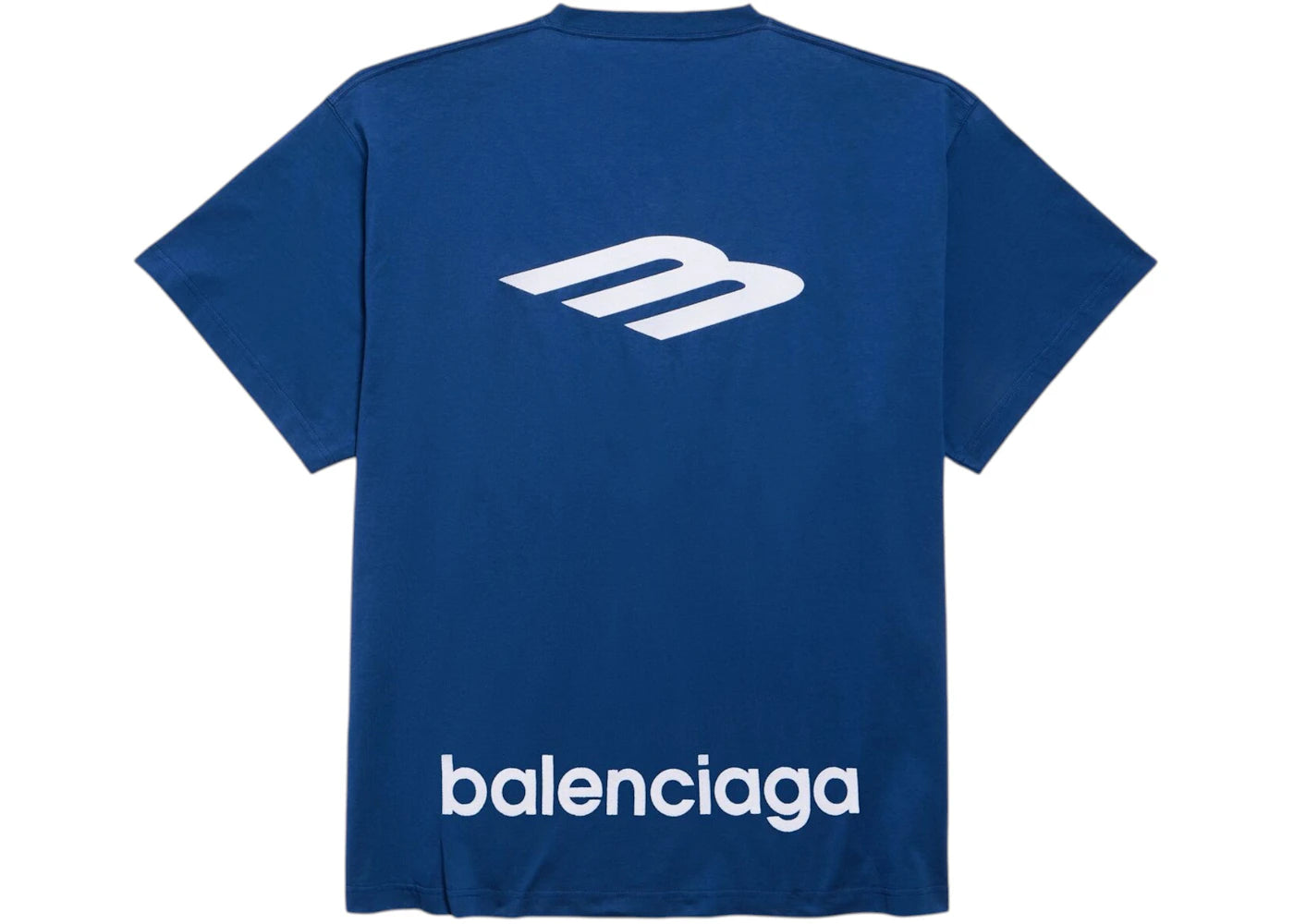Balenciaga 3B Sports Icon Oversized T-Shirt Light Marine Blue/White - vue secondaire B