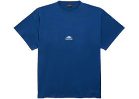 Balenciaga 3B Sports Icon Oversized T-Shirt Light Marine Blue/White - authentic Balenciaga apparel