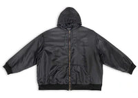 Balenciaga 3B Sports Icon Padded Zip-Up Hoodie Black