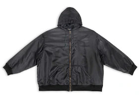 Balenciaga 3B Sports Icon Padded Zip-Up Hoodie Black