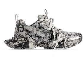 Balenciaga 3XL Extreme White Black Graffiti - vue 360