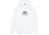 Balenciaga BB Fleece Hoodie White