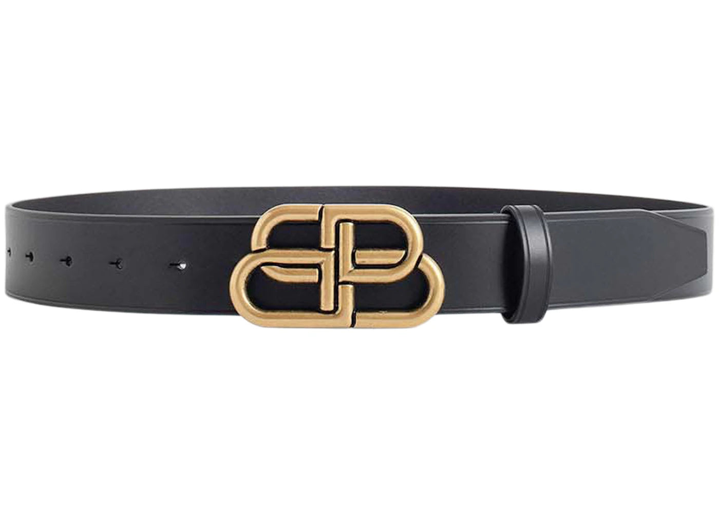 Balenciaga BB Large Belt Gold-tone Black - vue 360