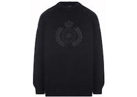 Balenciaga BB Laurel Crown Logo Crewneck Knitted Sweater Black