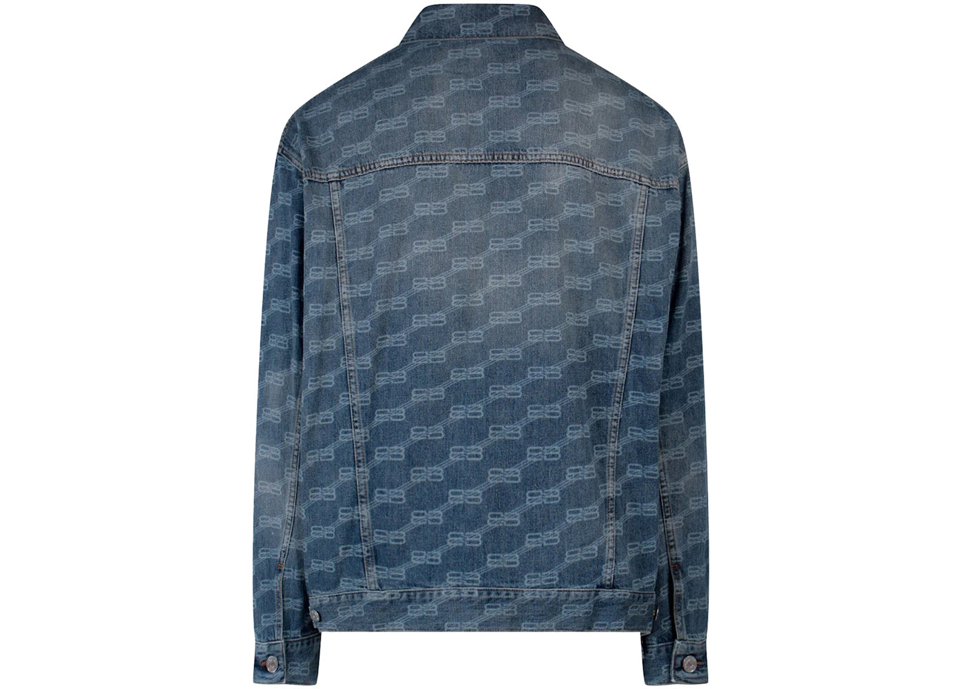 Balenciaga BB Monogram Denim Jacket Blue - vue secondaire A