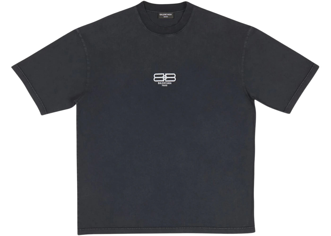 Balenciaga BB Paris Icon Medium Fit T-shirt Black/White Logo - vue secondaire A