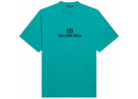 Balenciaga BB Pixel Boxy T-Shirt Blue