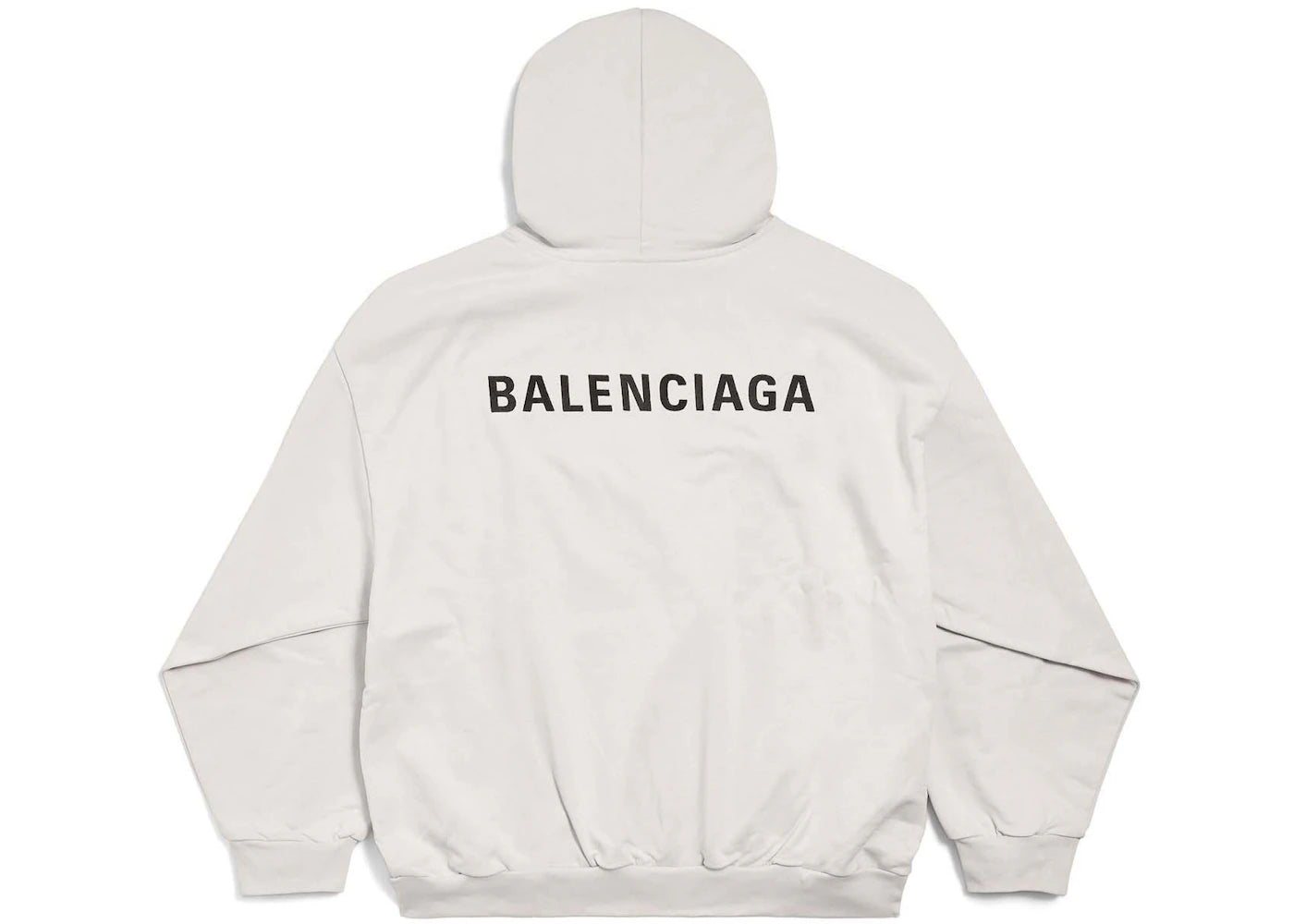 Balenciaga Back Logo Hoodie Off White - vue secondaire B