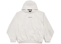 Balenciaga Back Logo Hoodie Off White