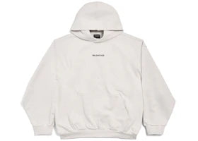 Balenciaga Back Logo Hoodie Off White