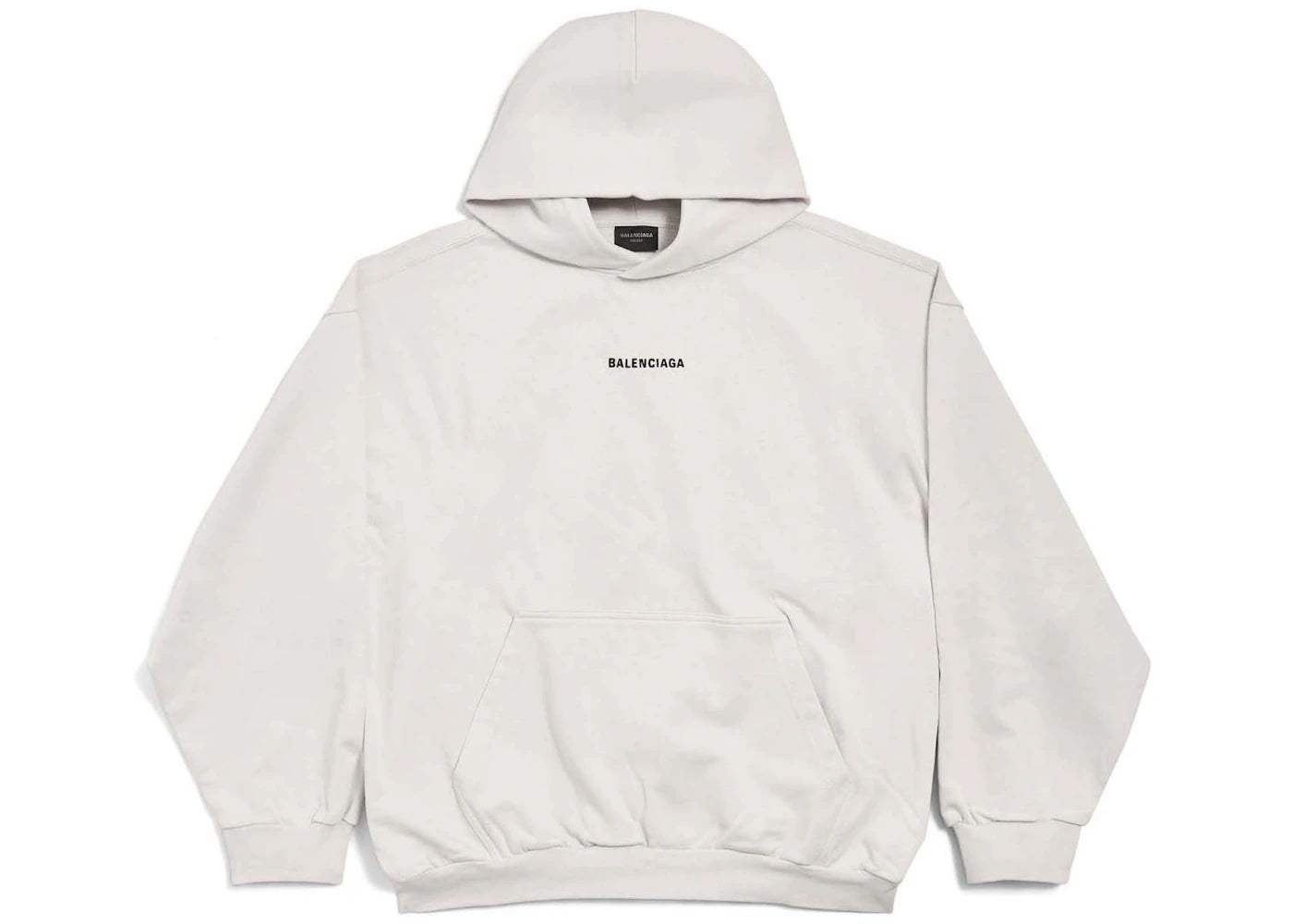 Balenciaga Back Logo Hoodie Off White - vue secondaire A