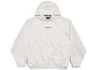 Balenciaga Back Logo Hoodie Off White