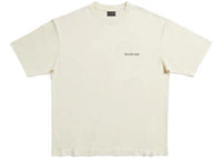 Balenciaga Back Logo Medium Fit T-shirt Cream