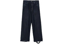 Balenciaga Baggy Drawsting Jeans Blue Denim