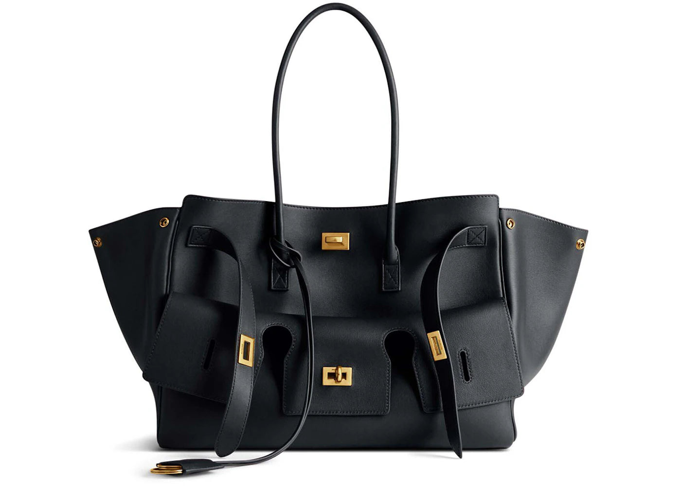 Balenciaga Bel Air Medium Carry All Bag Black - vue 360