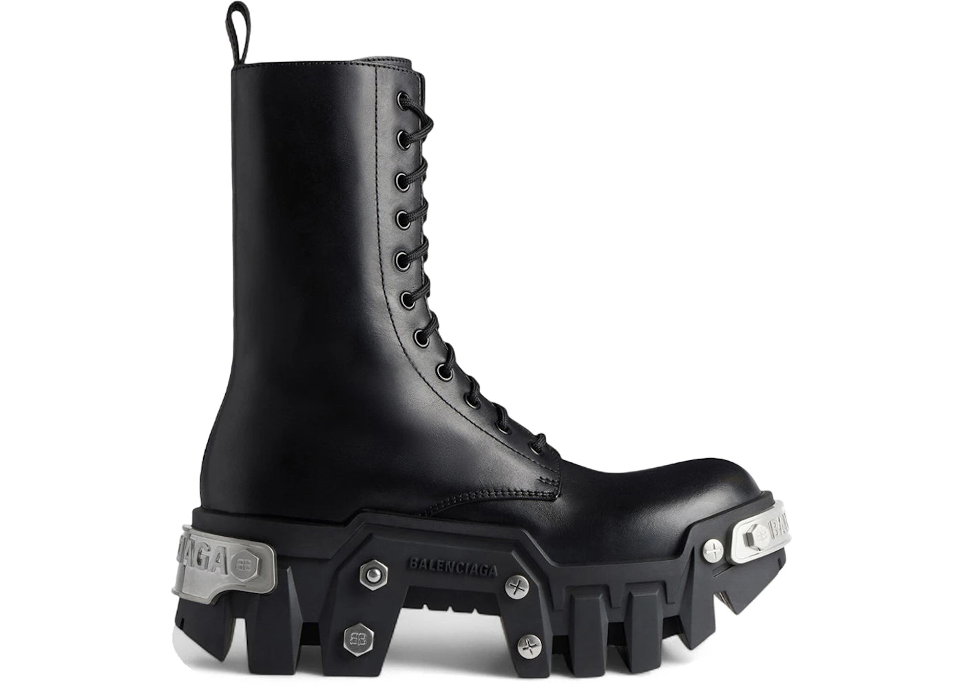 Balenciaga Bulldozer Lace-Up Boot Black Matte - vue 360