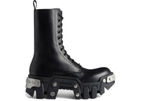 Balenciaga Bulldozer Lace-Up Boot Black Matte