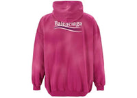 Balenciaga Campaign Logo Hoodie Fuchsia