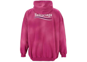 Balenciaga Campaign Logo Hoodie Fuchsia