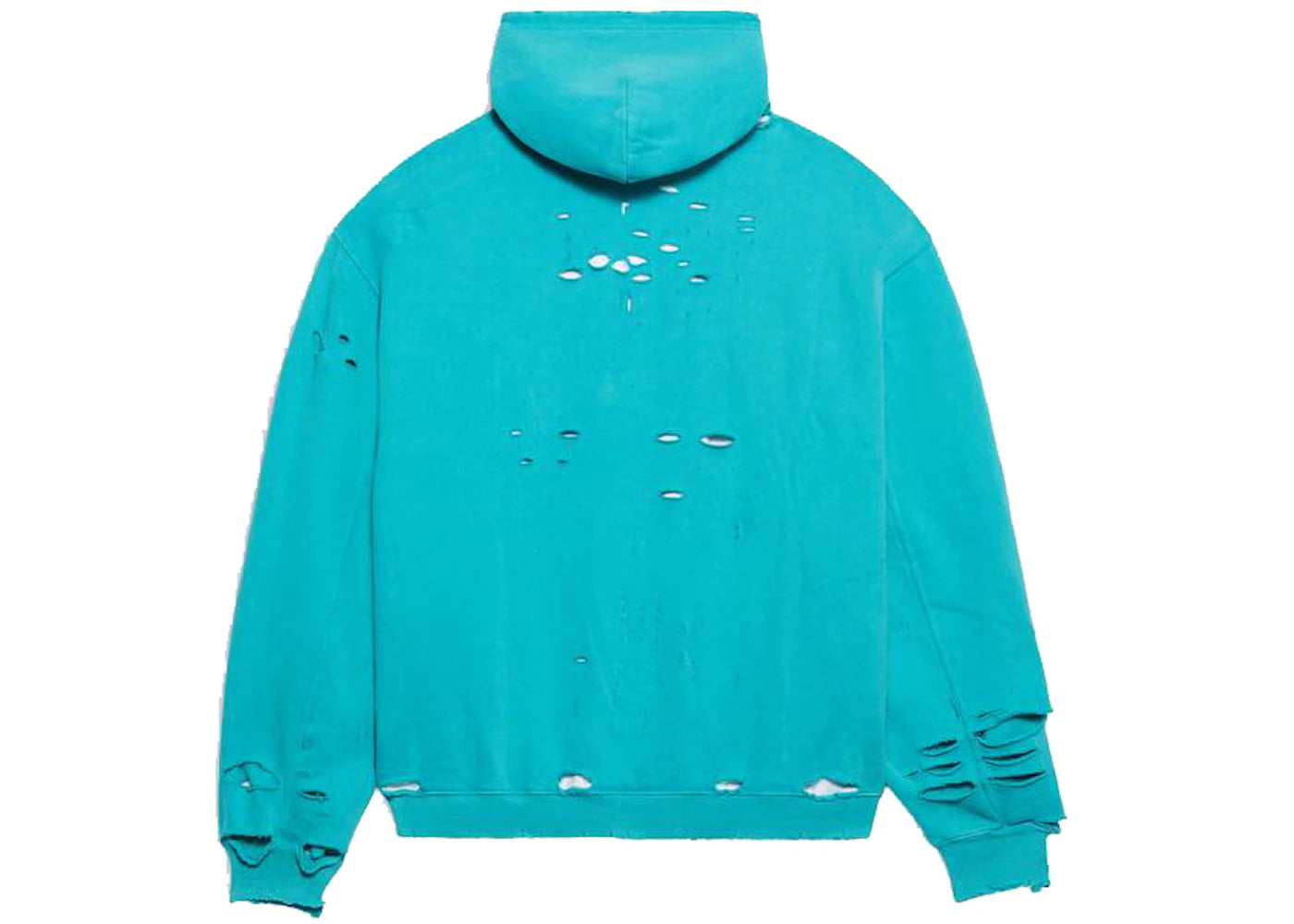 Balenciaga Caps Destroyed Hoodie Navy/White - vue secondaire A