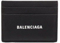 Balenciaga Logo Print (4 Card Slot) Card Holder Black/White