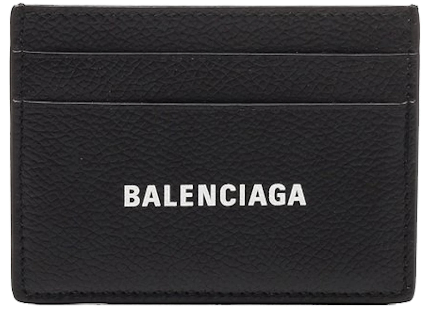 Balenciaga Logo Print (4 Card Slot) Card Holder Black/White - vue secondaire A