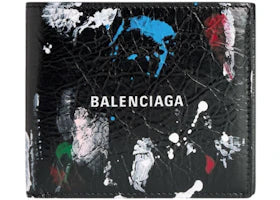 Balenciaga Cash Square Folded Wallet Black/Multicolor - vue 360