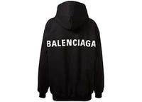 Balenciaga Classic Middle Back Logo Hoodie Black