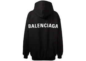 Balenciaga Classic Middle Back Logo Hoodie Black