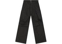 Balenciaga Cotton Ripstop Pulled Cargo Large Fit Pants Black