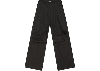Balenciaga Cotton Ripstop Pulled Cargo Large Fit Pants Black - apparel view 2